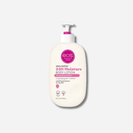 Eos shea butter 24hr body lotion strawberry dream -473ml